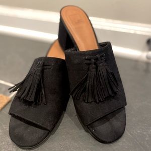 14th & Union black suede slip-ons size 9